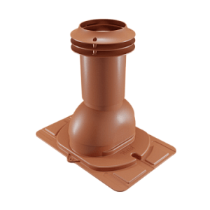 Купить Выход вентиляции канализации Viotto с универсальным проходным элементом RAL 8004 Медно-коричневый в Владивостоке
